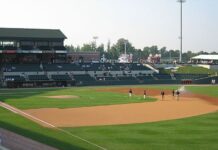 Photo of a large baseball field.