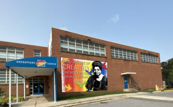 Chesapeake Arts Center's entrance