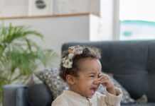 A little girl crying