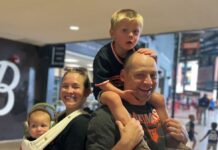 Andy Hofleitner (right) and family