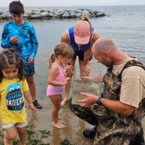 Exploring tide pools at Fort Smallwood Park 