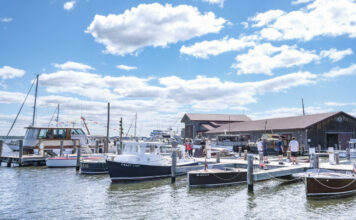 Boats at the Antique & Classic Boat Festival and Coastal Arts Fair