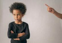 A child being scolded