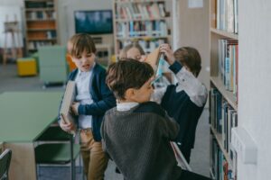 Kids at a library