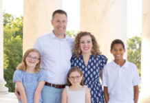 Lauren Olachek (second from right) and family