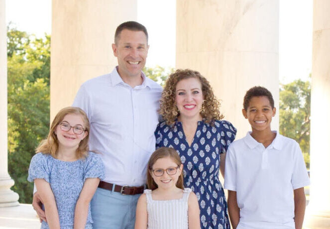 Lauren Olachek (second from right) and family