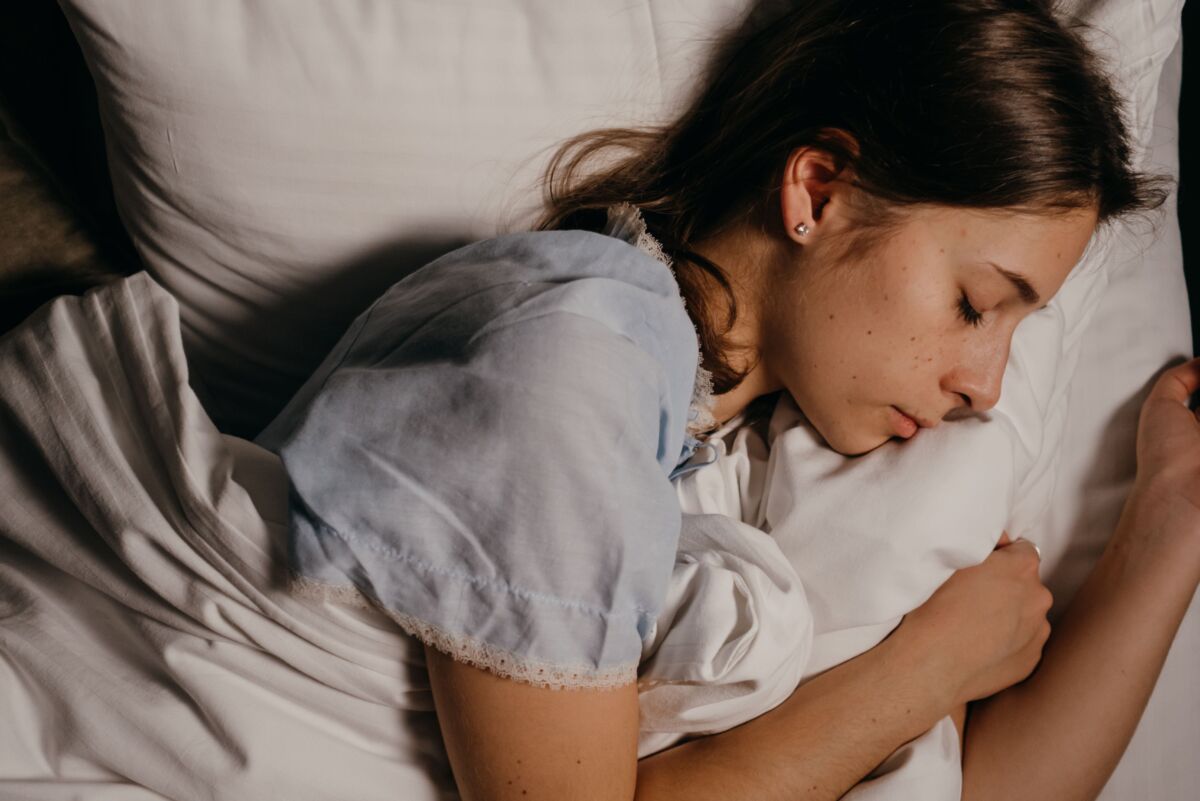 Teenage girl sleeping