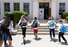 Children going back to school