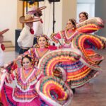Mexican folk dancers performing